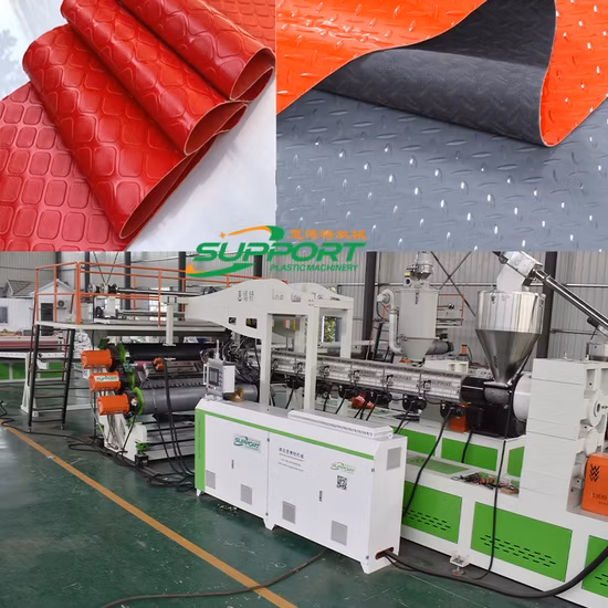 수영장용 PVC S형 미끄럼 방지 매트 롤 제작 기계